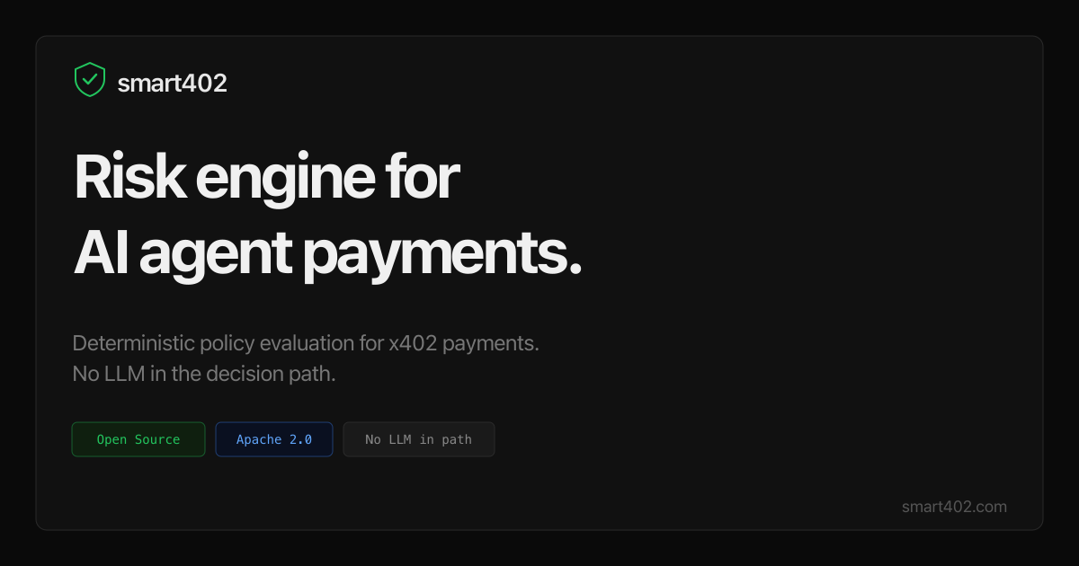 smart402: Risk Engine for AI Agent Payments